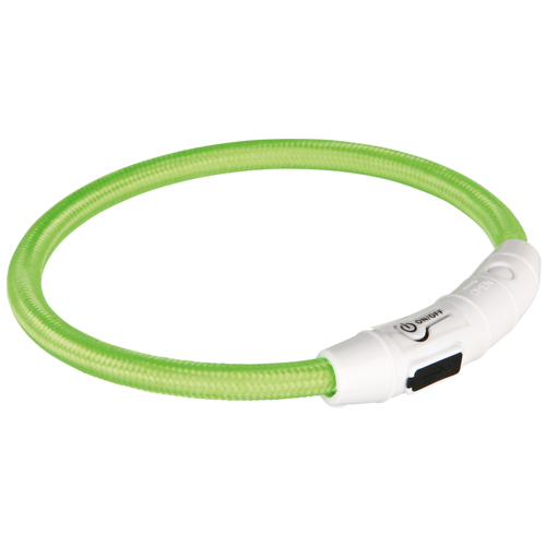 Nylon Lyshalsbånd med USB, ø 7 mm, grøn